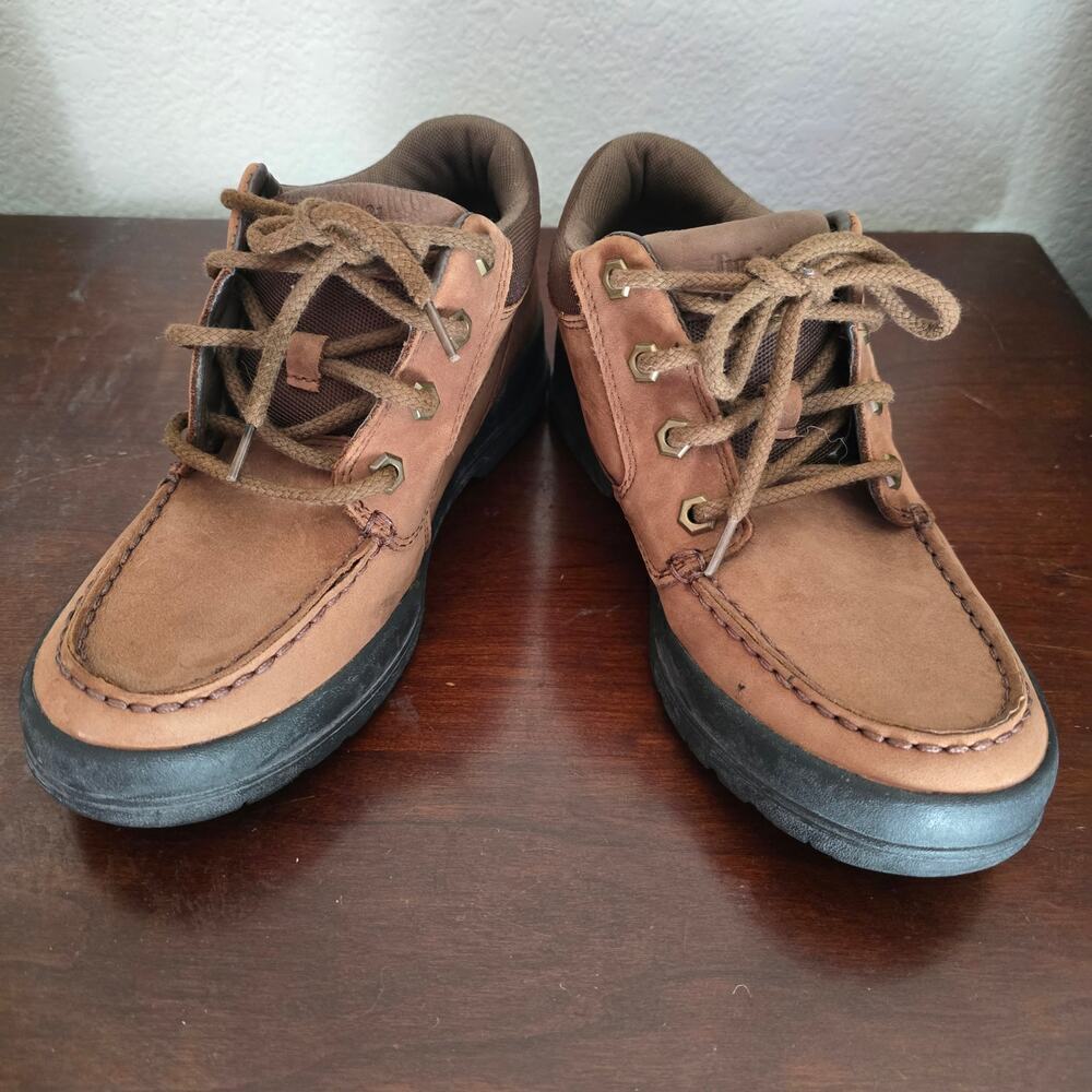 Timberland Big Boys Size 5.5 Earthkeepers Brown Leather Boots Hiking Outdoor - Picture 2 of 8